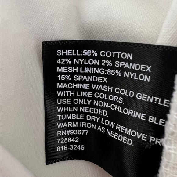 east 5th Secretly Slender Womens Cropped White Pants Size 14 Cotton Nylon Spx - Picture 5 of 5